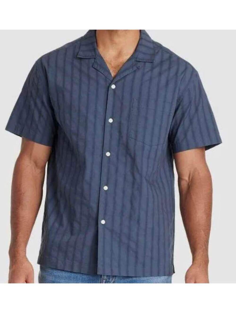 Goodfellow & Co Dobby Stripe Camp Shirt XL